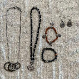 Harley Davidson set of women Necklaces, Bracelets and Earrings.